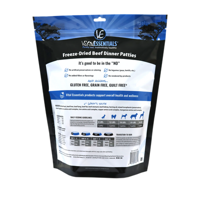 Beef Dinner Patties Freeze-Dried Grain Free Dog Food