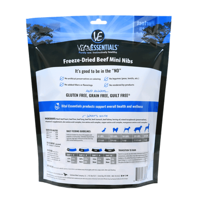 Beef Mini Nibs Freeze-Dried Grain Free Dog Food