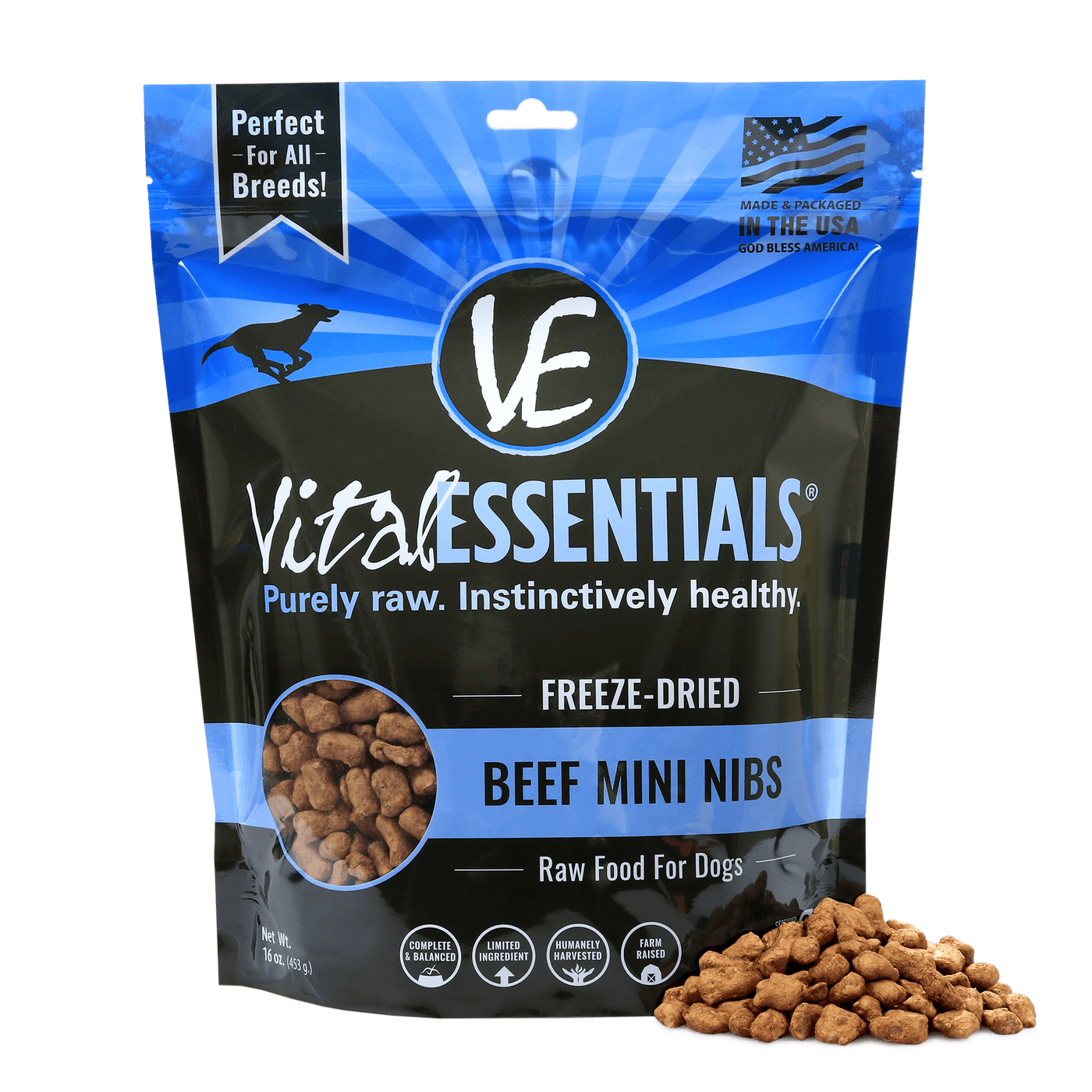 Beef Mini Nibs Freeze-Dried Grain Free Dog Food