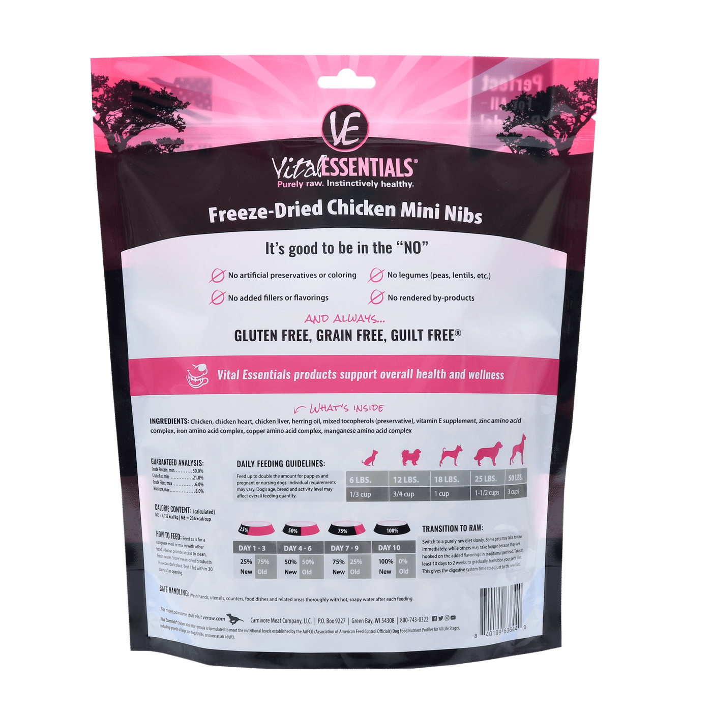 Chicken Mini Nibs Freeze-Dried Grain Free Dog Food
