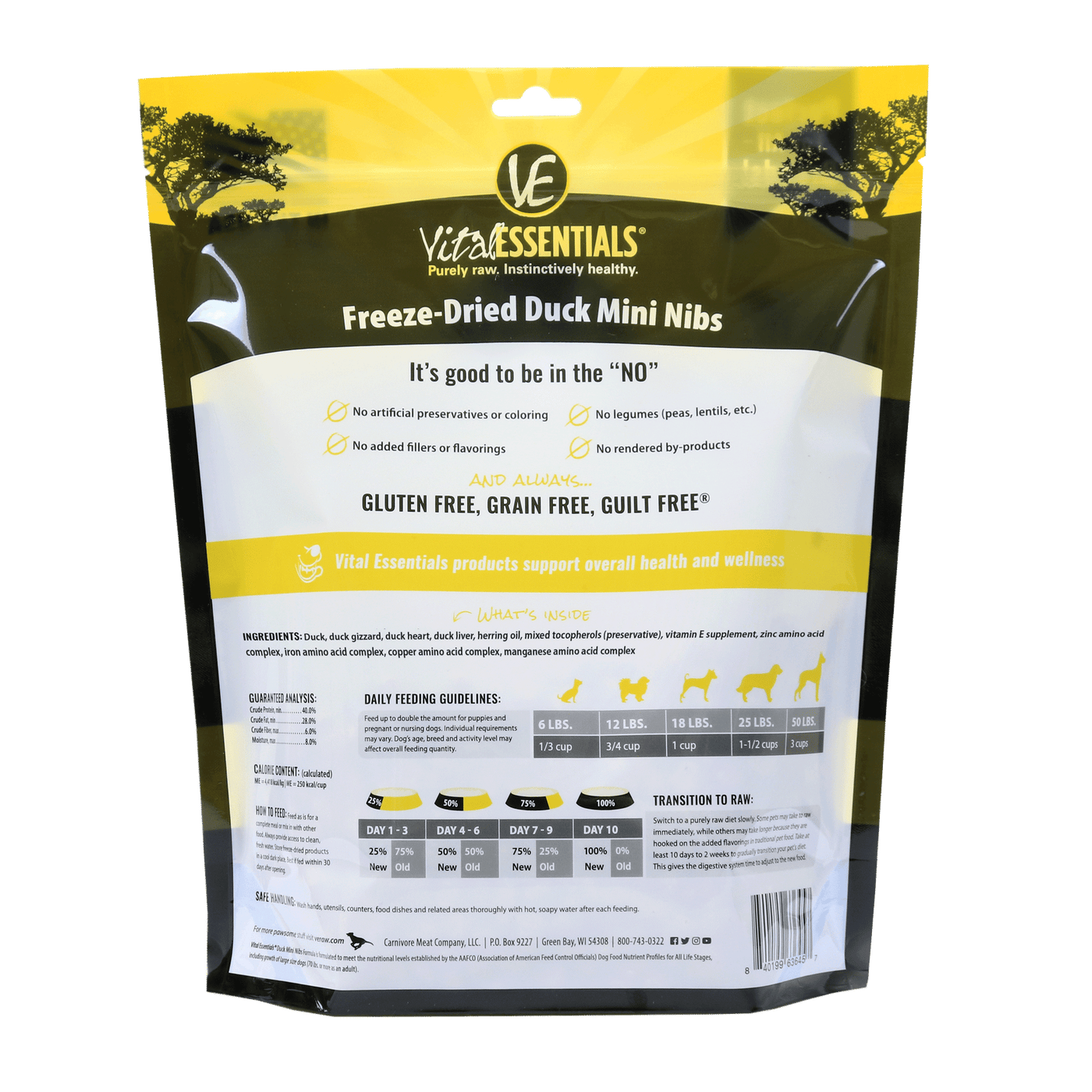 Duck Mini Nibs Freeze-Dried Grain Free Dog Food